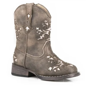 Roper Toddler Vintage Brown/Underlay & 6" Shaft Western Boots