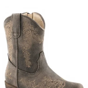 Roper Toddler Vintage Brown Vamp And Shaft Boots