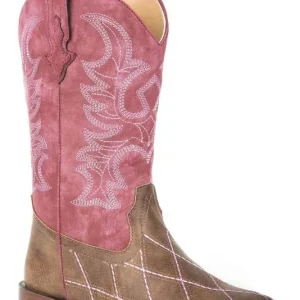 Roper Youth Cross Cut Sq Toe Boots