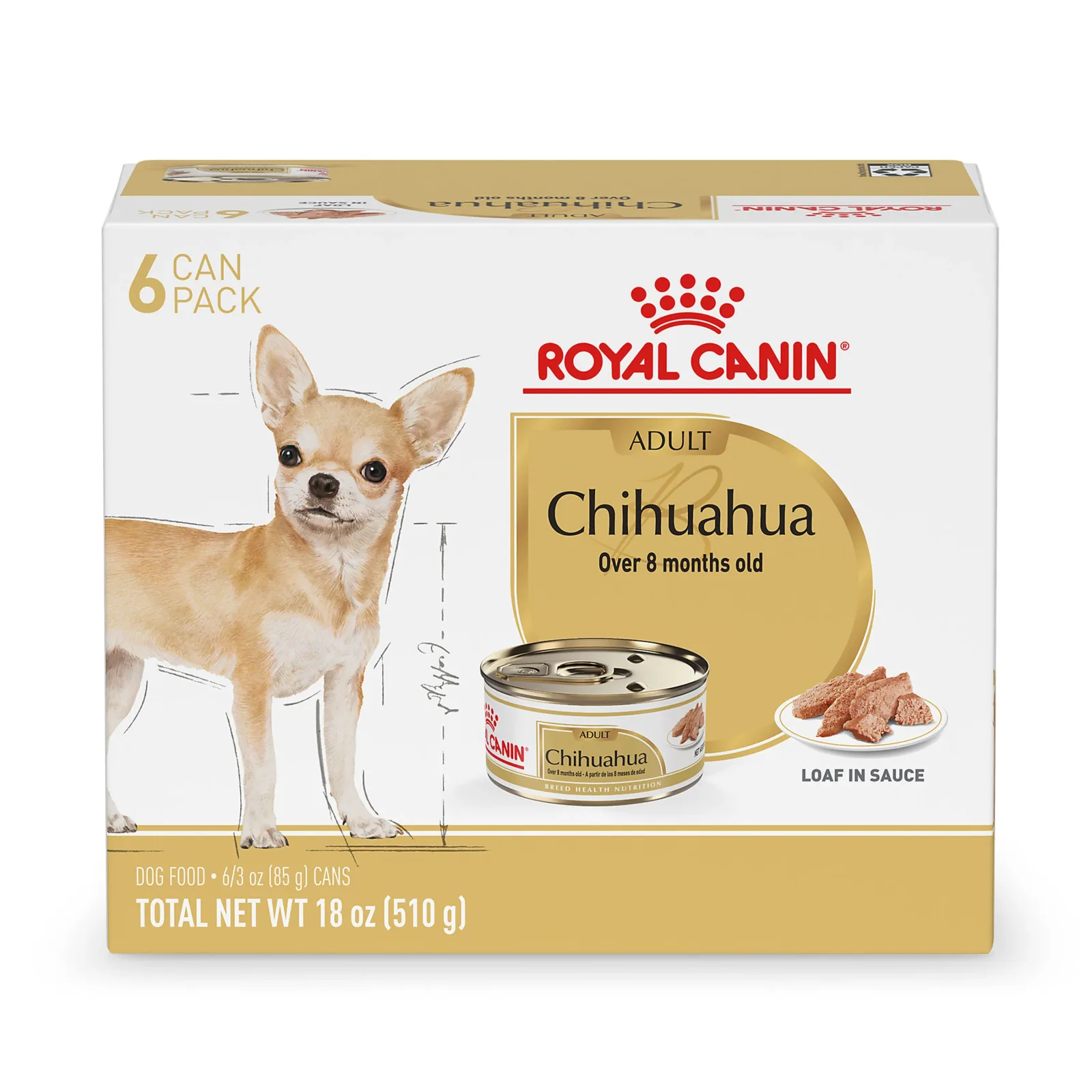 Royal Canin Breed Health Nutrition® Chihuahua Adult Loaf In Sauce Dog Food, 3 oz, 6-pack