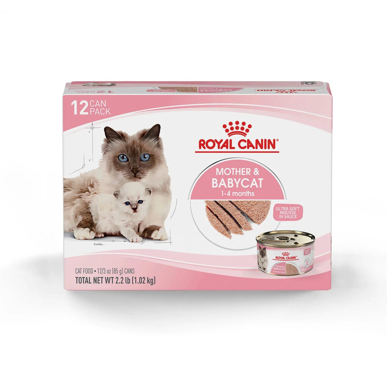 Royal Canin® Feline Health Nutrition™ Mother & Babycat Ultra Soft Mousse in Sauce Canned Cat Food, 3 oz, 12-Pack