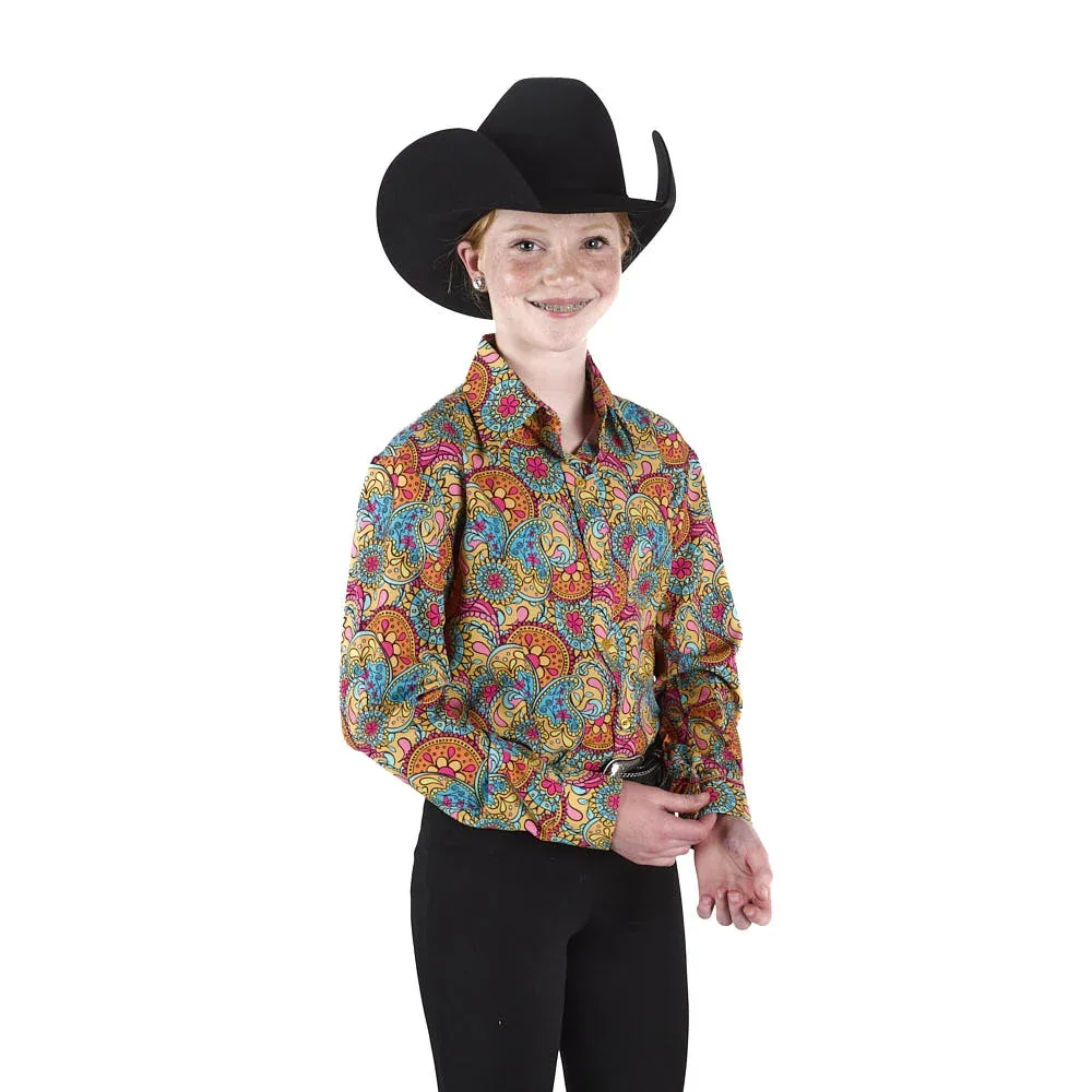 Royal Highness Girl's Woodstock Paisley Vented Top - Image 2
