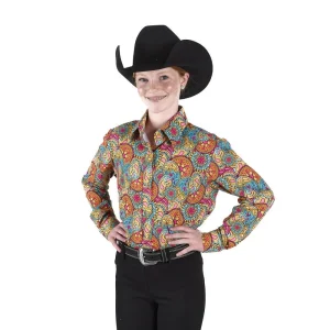 Royal Highness Girl's Woodstock Paisley Vented Top