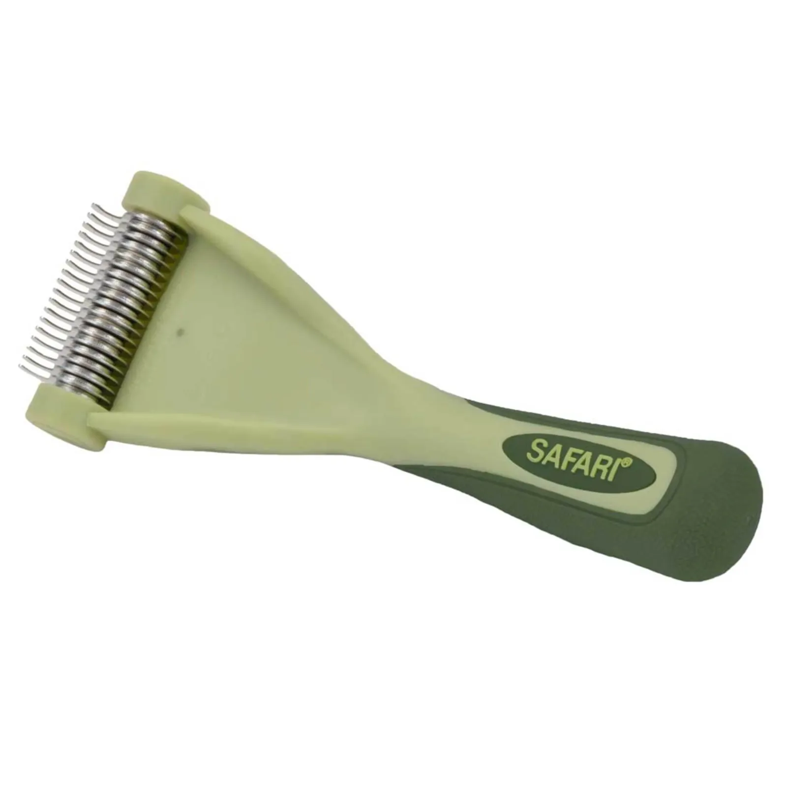 Safari Shed Magic De-Shedding Tool for Cats with Medium/Long Hair Green