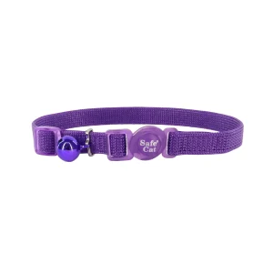 Safe Cat® Adjustable Snag-Proof Breakaway Collar, Purple, 3/8" x 8"-12"