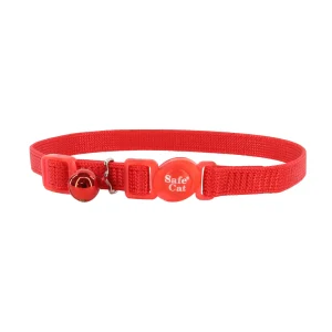 Safe Cat® Adjustable Snag-Proof Breakaway Collar, Red, 3/8" x 8"-12"