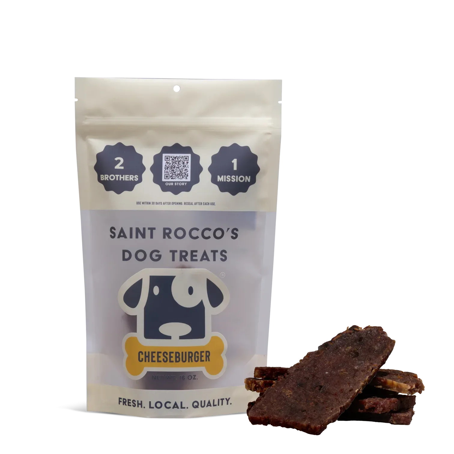 Saint Rocco's Cheeseburger Dog Treats-8 oz