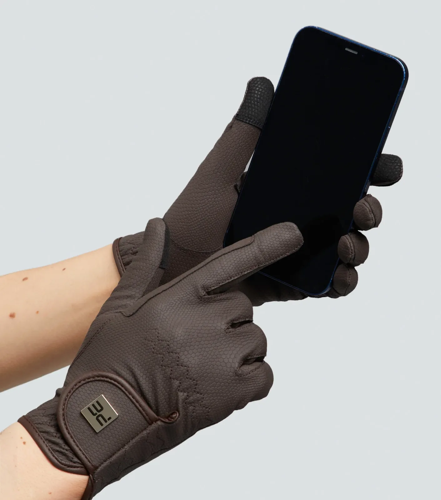 SALE Metaro Ladies Riding Gloves Brown - Image 2