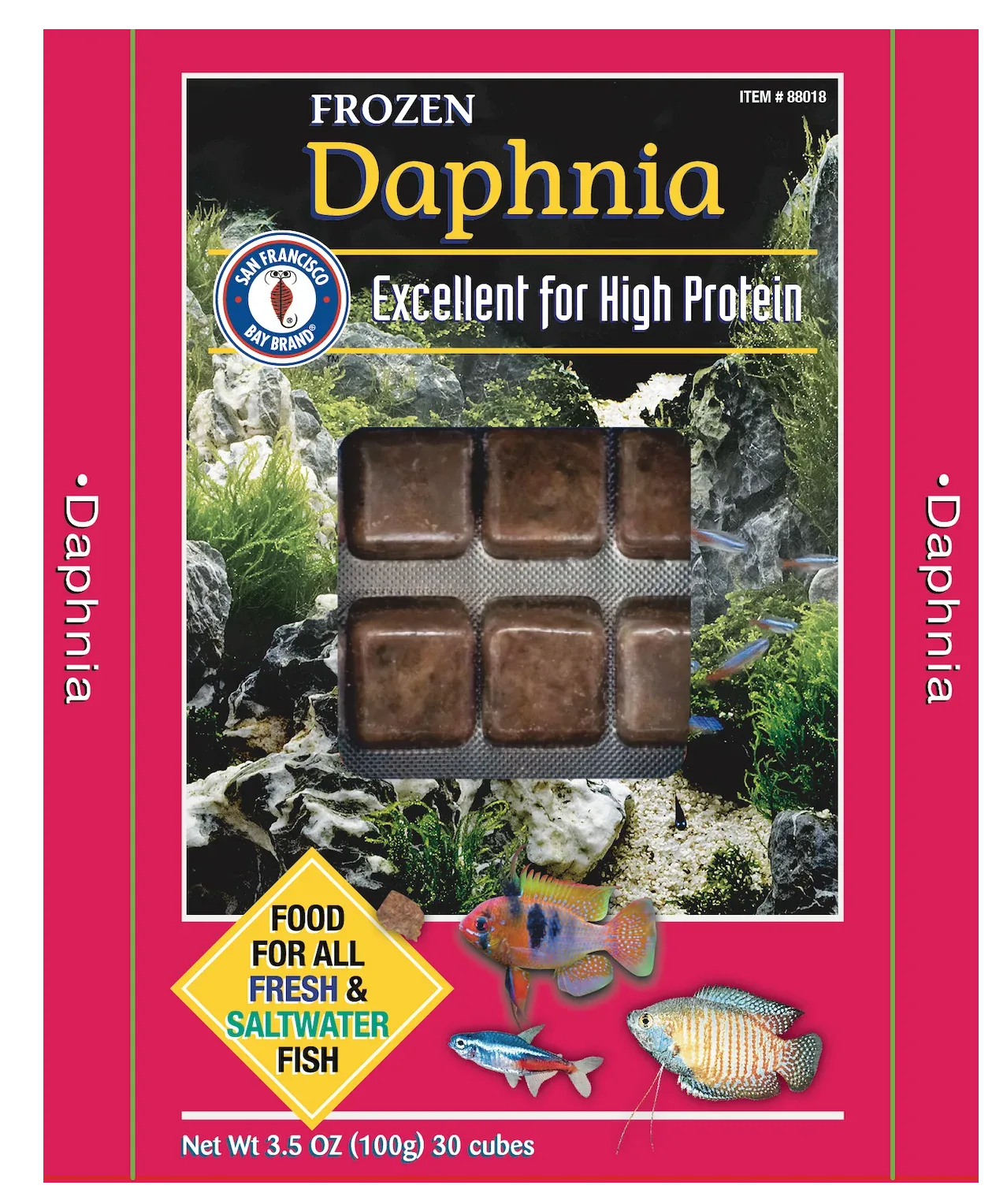 San Francisco Bay Brand Frozen Daphnia Fish Food 3.5 oz SD-5