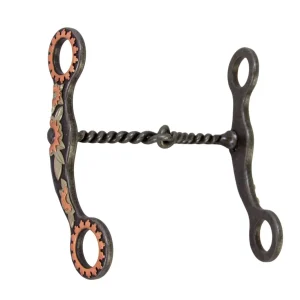 Santa Rita Twisted Snaffle Antique Black Steel Bit