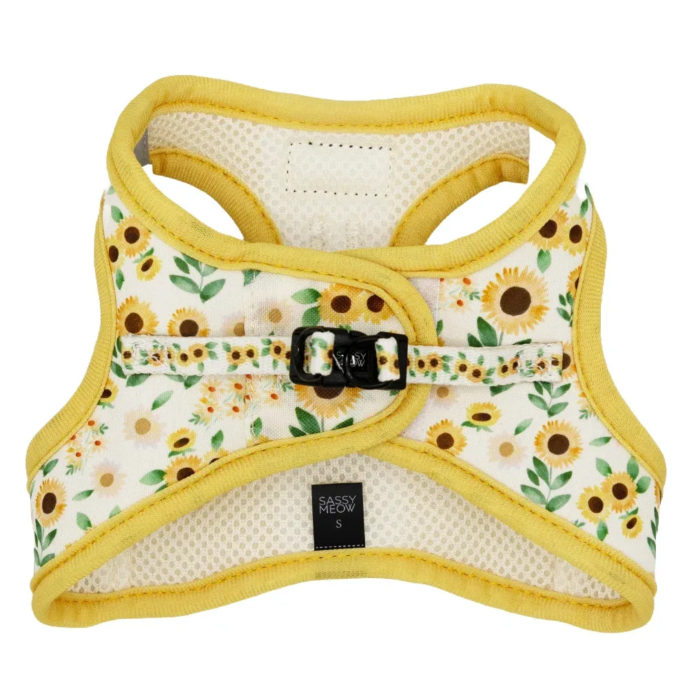 Sassy Meow Cat Harness, Sunflower Dreams - Image 2
