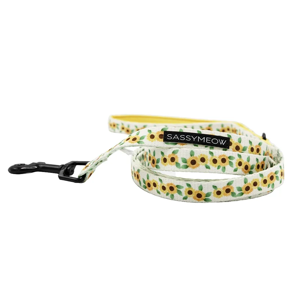 Sassy Meow Cat Leash, Sunflower Dreams