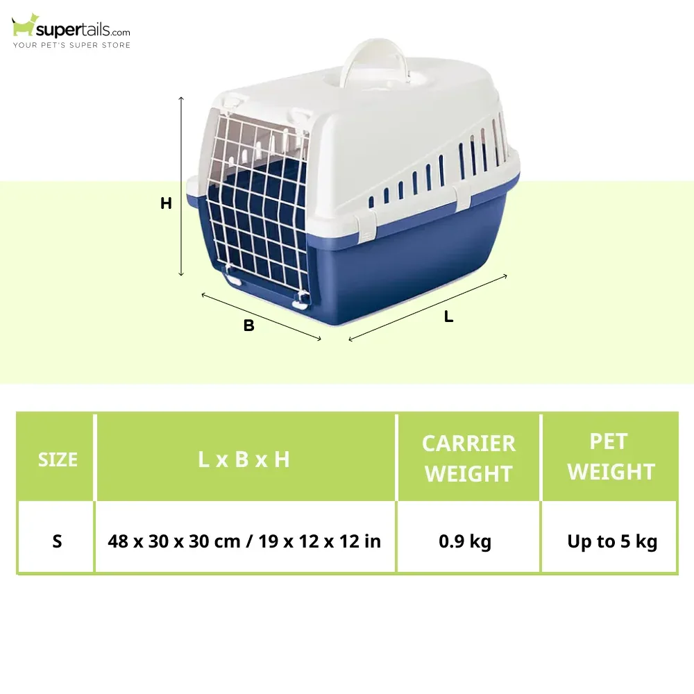 Savic Trotter 1 IATA Approved Travel Carrier for Dogs and Cats (Atlantic Blue) - Image 2