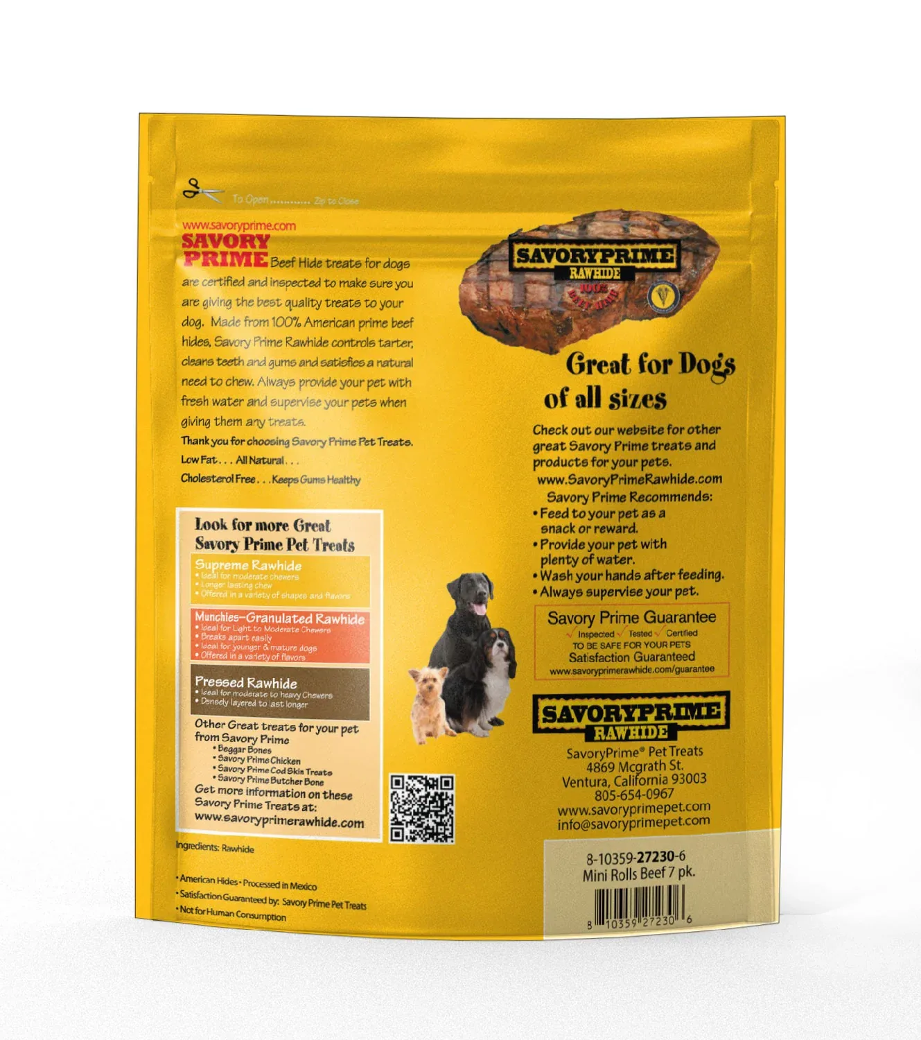 Savory Prime AMERICAN Mini Beef Retriever Rolls for Dogs - 7 pk - Image 2