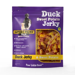 Savory Prime Duck and Sweet Potato Jerky Dog Treat 8oz