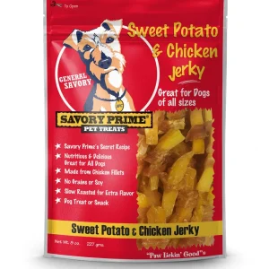 Savory Prime Jerky Treats Sweet Potato & Chicken 8oz