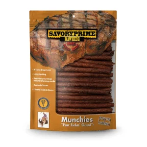 Savory Prime Munchie Sticks Dog Treat Beef 5 in 100 pk