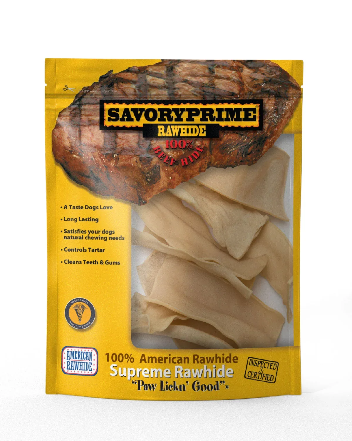 Savory Prime Natural Rawhide Chips for Dogs - 4 oz.