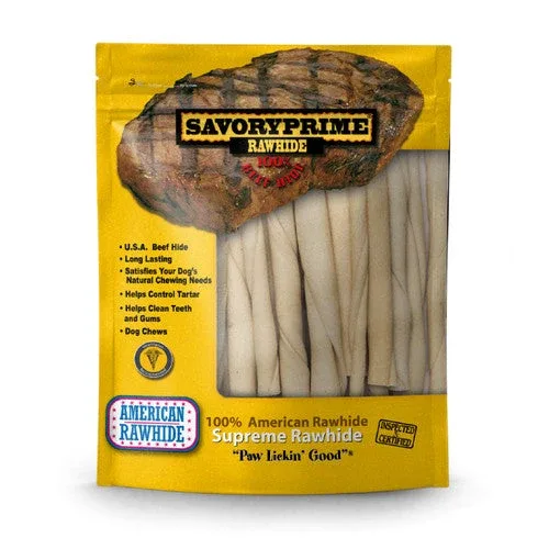 Savory Prime Pressed Rawhide Twist Sticks Natural 5 in 30 pk - Image 2