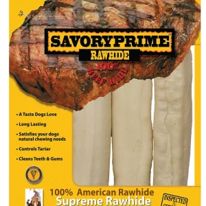 Savory Prime Supreme Rawhide Retriever Roll Natural 6-7 in 3 pk