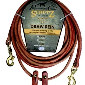 Schutz by Pro Choice Round Leather Draw Reins