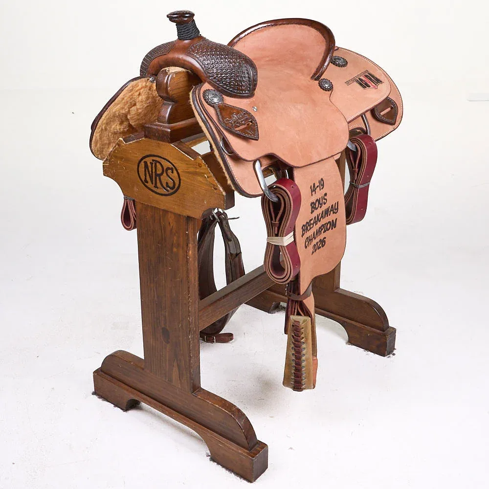 Scott Thomas Used 14.5 1/8 Breed Spider Thomas Trophy Calf Roping Saddle