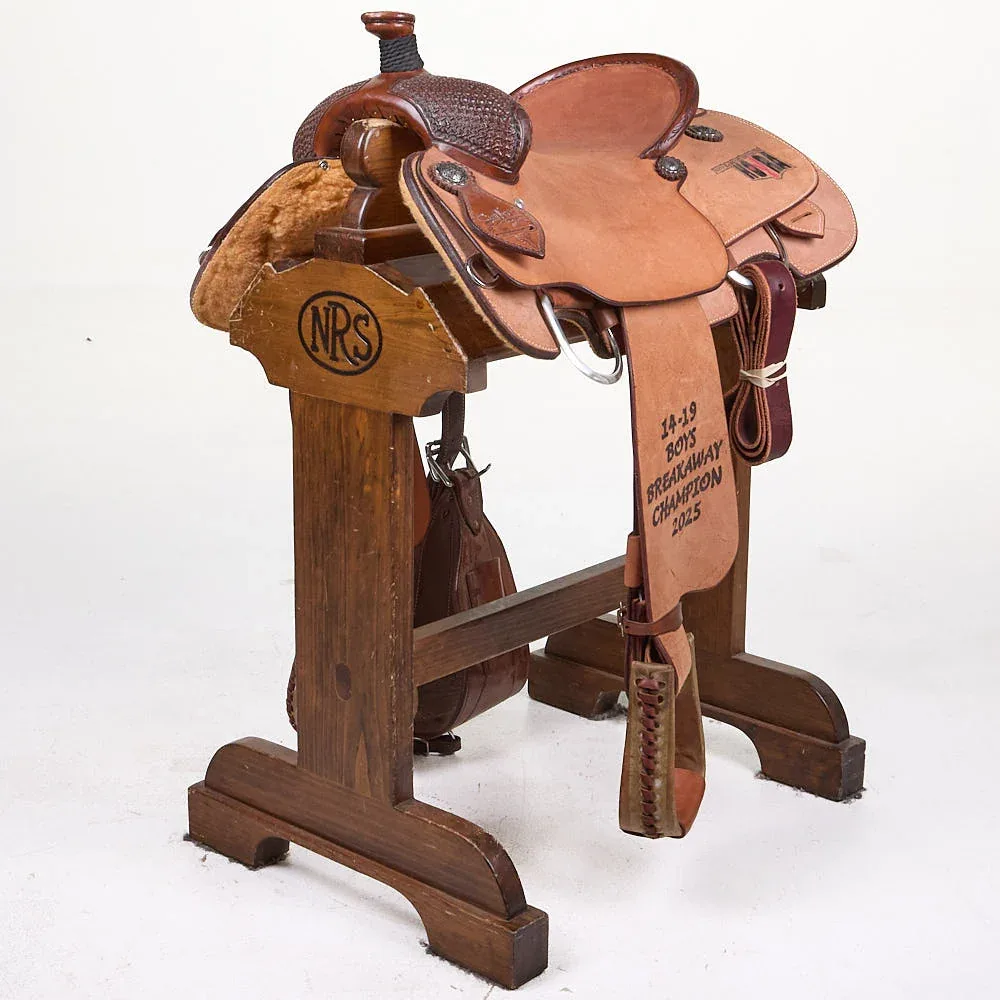 Scott Thomas Used 14.5in 1/8 Breed Spider Scott Thomas Calf Roping Saddle