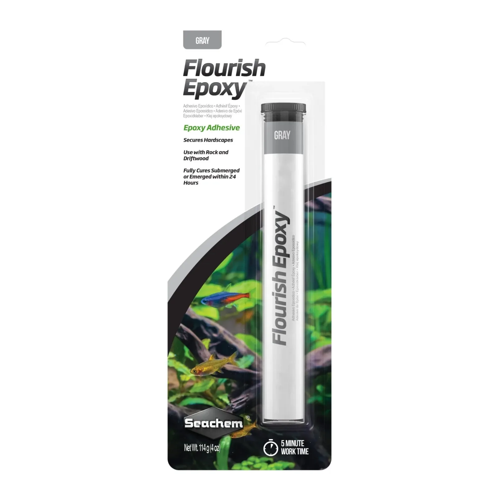 Seachem Laboratories Flourish Epoxy, Gray, 4 oz