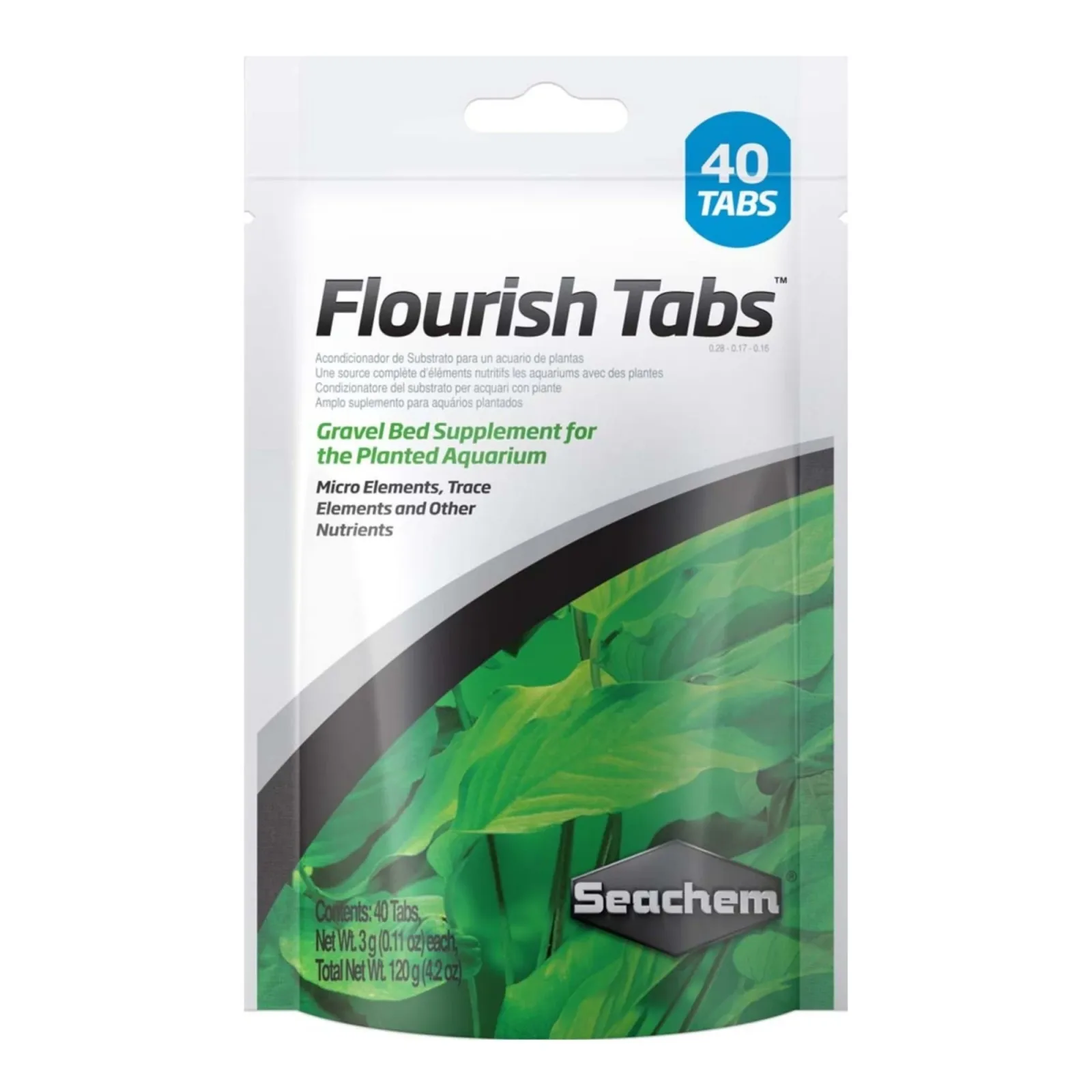 Seachem Laboratories Flourish Tabs Plant Supplement 4.2 oz, 40 ct