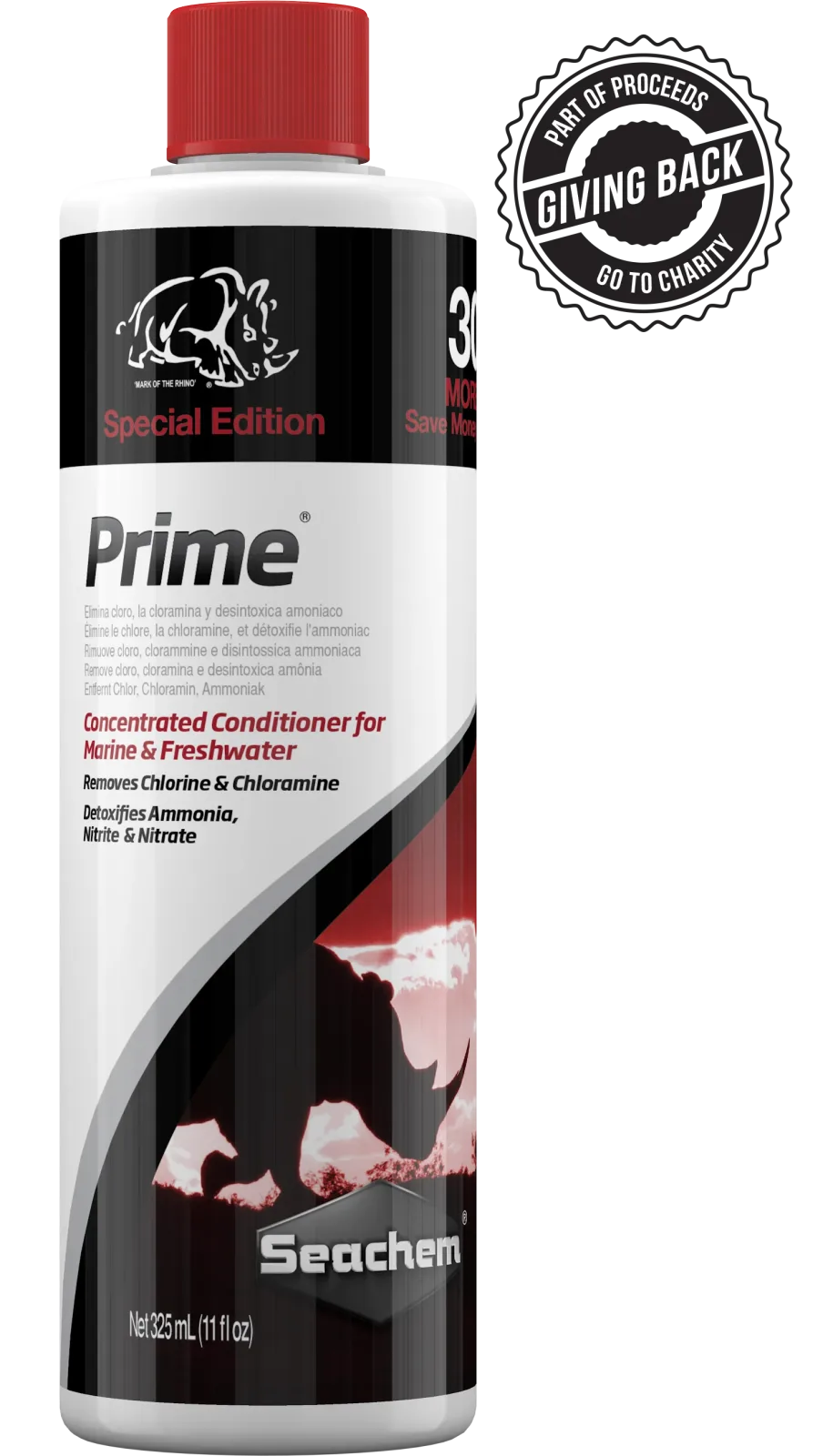Seachem Laboratories Prime Ammonia Detoxifier 325Ml/11Oz Bonus Size