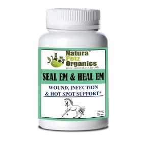 Seal Em & Heal Em Capsules Equine- Wound, Infection Ulcer Bite Bleeding & Hot Spot Support*