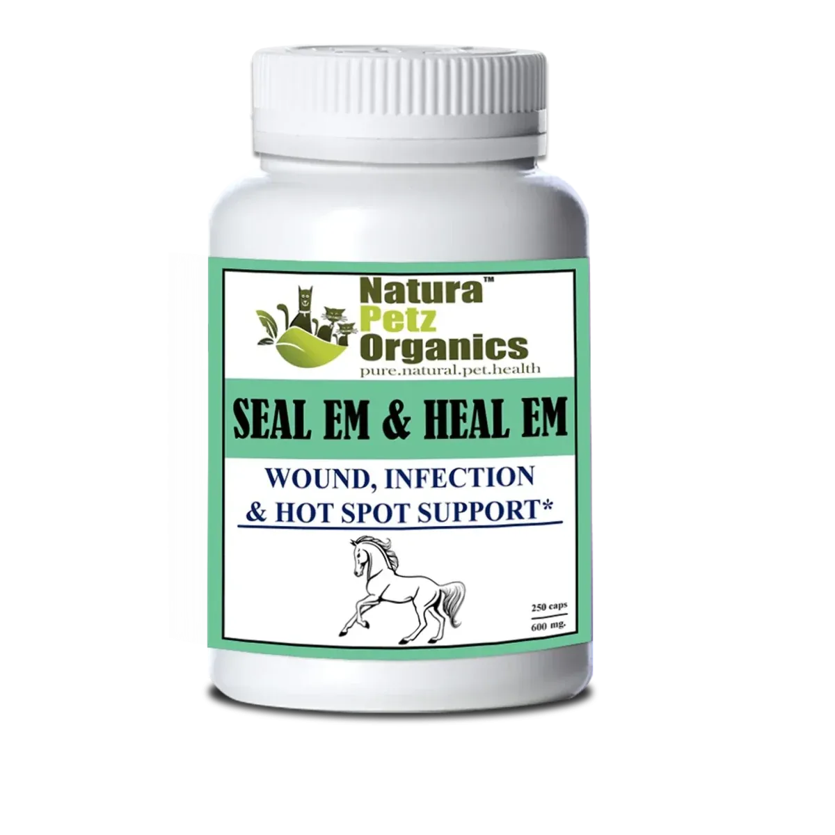 Seal Em & Heal Em Capsules Equine- Wound, Infection Ulcer Bite Bleeding & Hot Spot Support* - Image 2