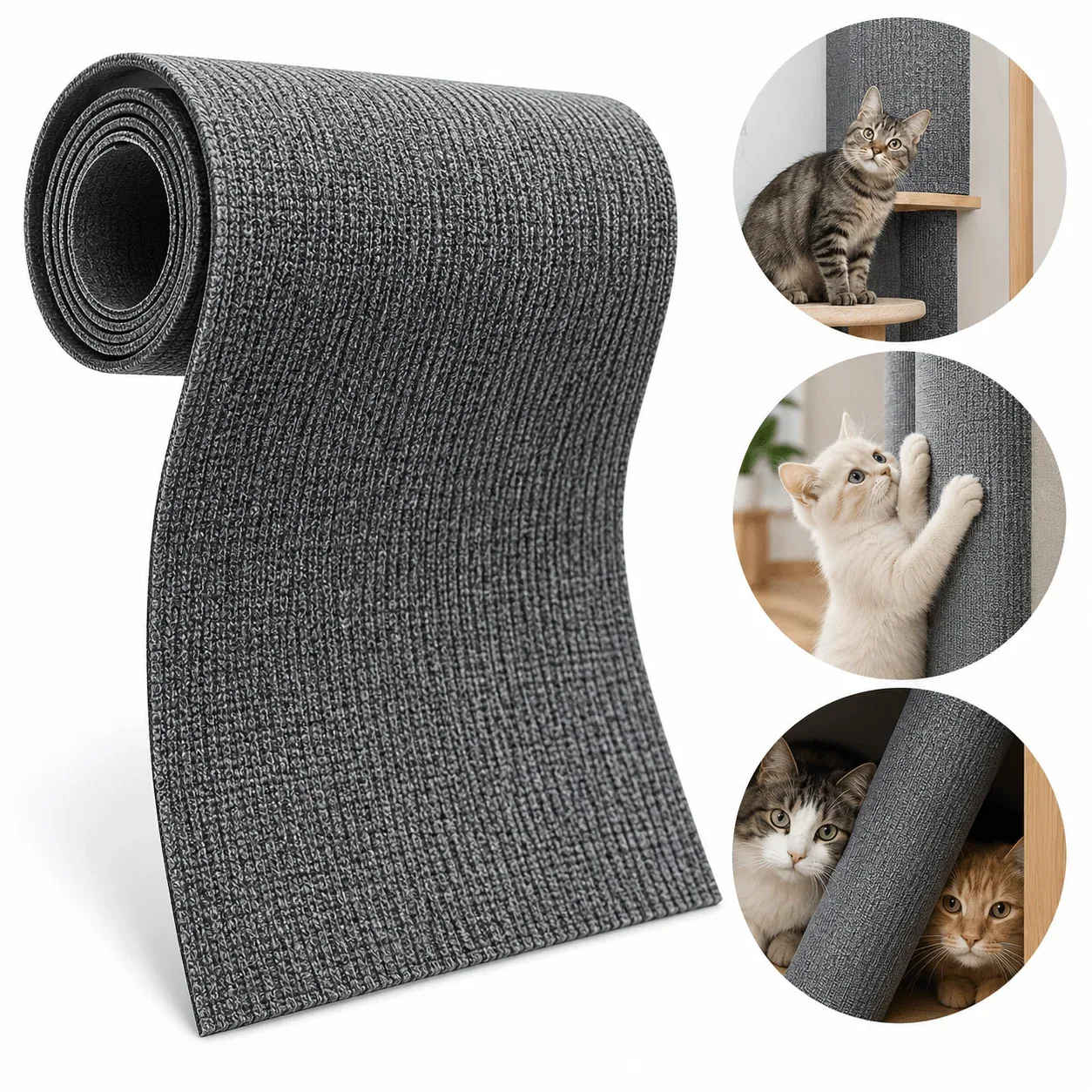 Self-Adhesive Cat Scratching Mat – Sofa & Wall Protector