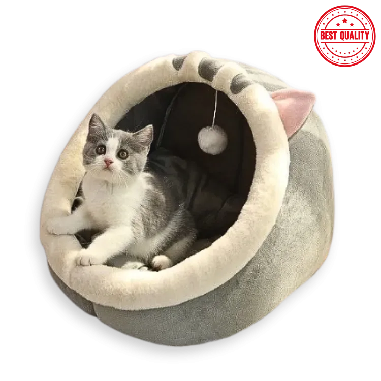Semi-Enclosed Cat Litter House – Removable, Washable & Cozy Cat Bed