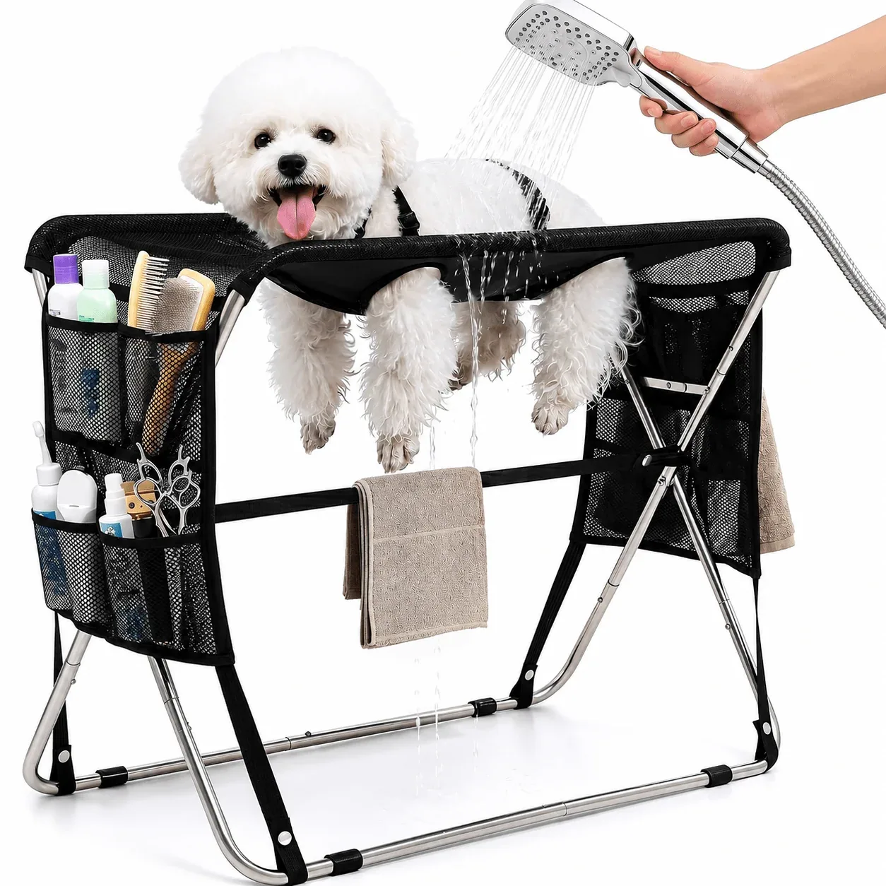Senior Pet Grooming Hammock – Full Body Support & Foldable Grooming Table - Image 2