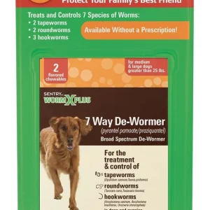 SENTRY Worm X Plus 7 Way De-Wormer for Large Dogs 2 Count