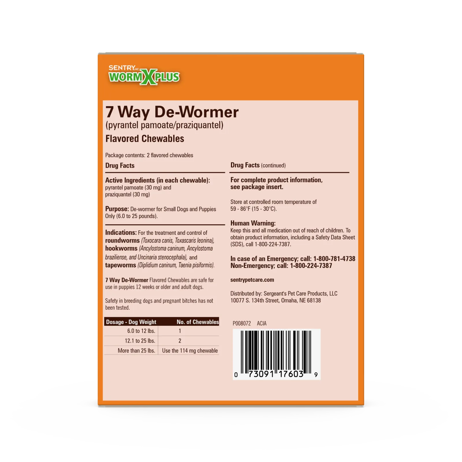 Sentry WormX Plus 7 Way DeWormer Dog SM 2CT - Image 2