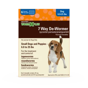 Sentry WormX Plus 7 Way DeWormer Dog SM 6CT