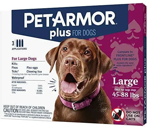 Sergeants Pet Armor Plus Flea and Tick For Dogs 44-88 lbs {L+2}