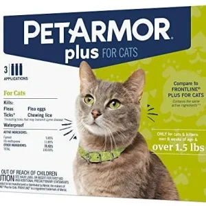 Sergeants Pet Armor Plus Flea and Tick Prevention for Cats and Kittens 1.5 lbs {L+2}