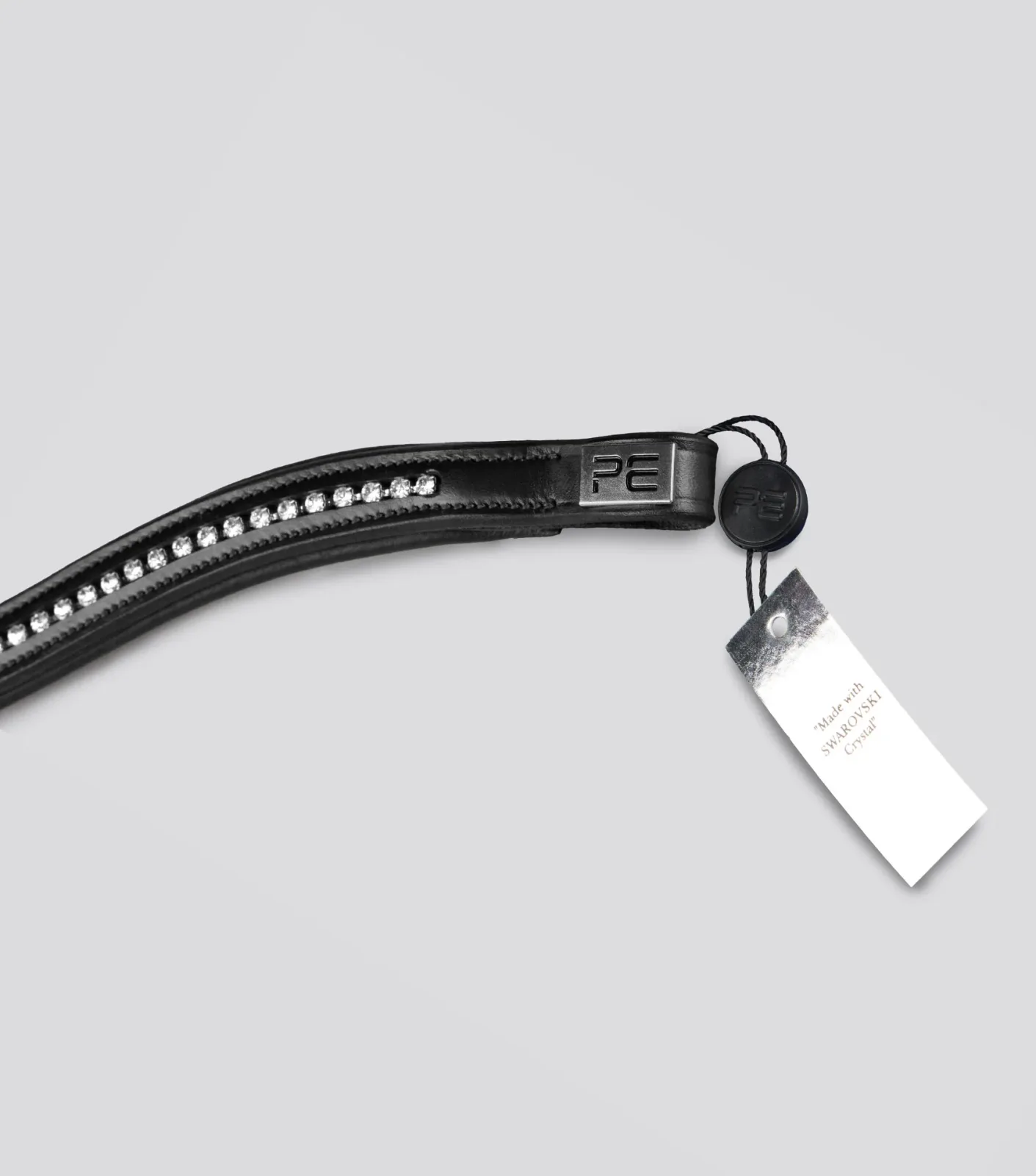 Shaped & Padded Browband / Swarovski Black - Image 2