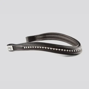 Shaped & Padded Browband / Swarovski Dark Havana