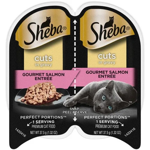 Sheba Perfect Portions Cuts in Gravy Wet Cat Food Gourmet Salmon 2.6oz - Image 2
