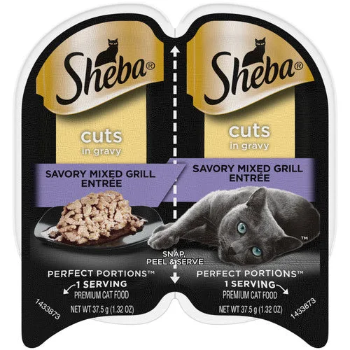 Sheba Perfect Portions Cuts in Gravy Wet Cat Food Savory Mixed Grill 2.6oz - Image 2
