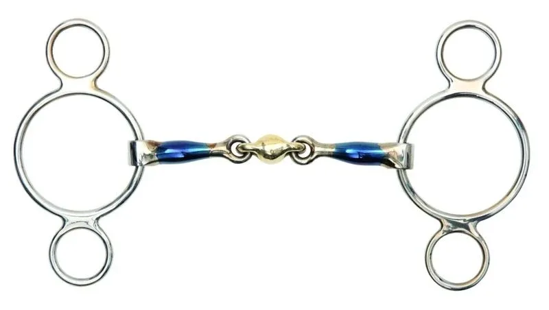 Shires Blue Sweet Iron Two Ring Gag Bit - Image 2