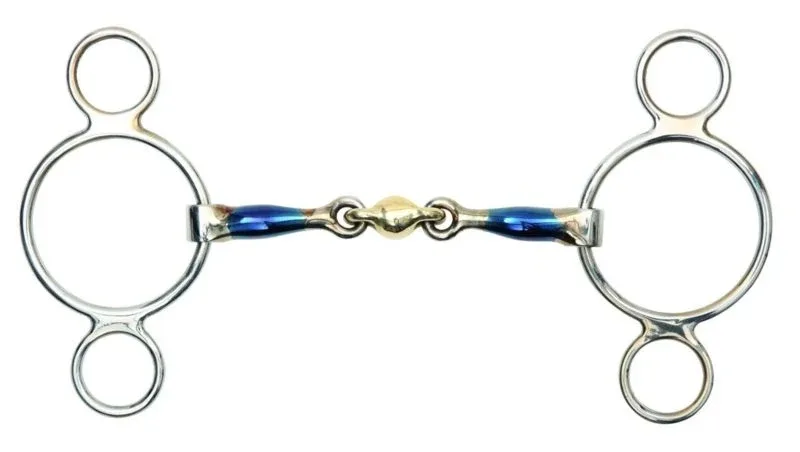 Shires Blue Sweet Iron Two Ring Gag Bit