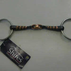 Shires Copper Sweet Iron Snaffle Bit Raised Rib