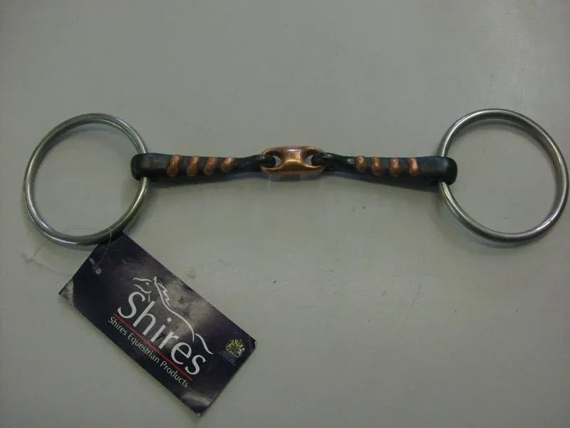 Shires Copper Sweet Iron Snaffle Bit Raised Rib