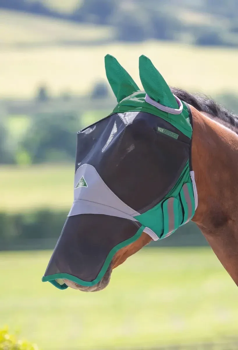 Shires Deluxe Fly Mask with Ears Nose - Image 2