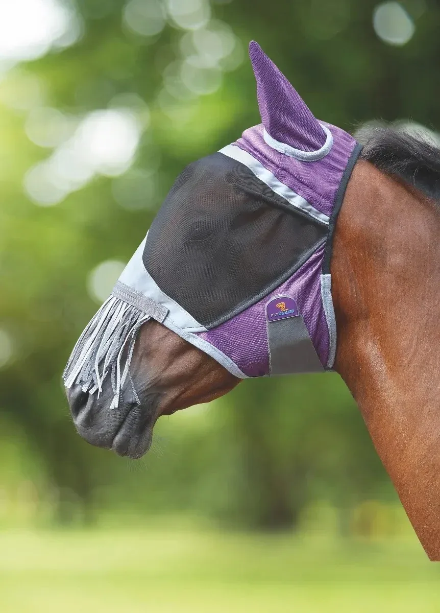Shires Deluxe Fly Mask With Nose Fringe - Image 2